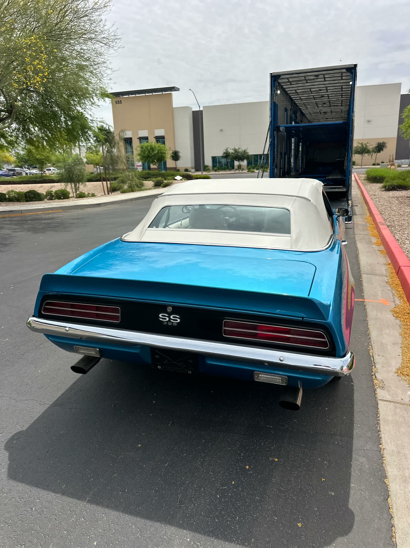 A classic convertible fresh off the trailer